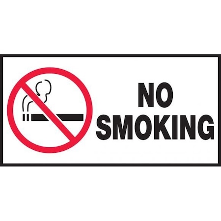 SAFETY LABEL NO SMOKING 1 12 In  X 3 In  LSMK504VSP